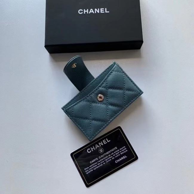 Chanel card holder AP0342 blue