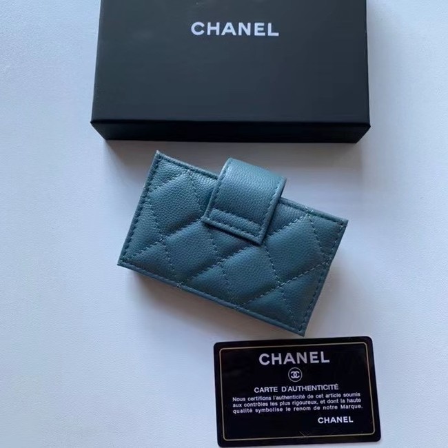 Chanel card holder AP0342 blue