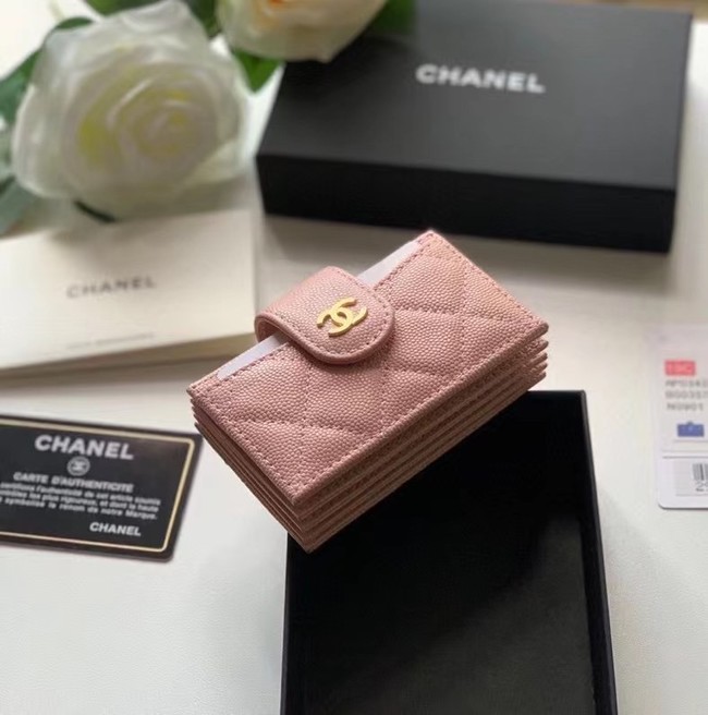 Chanel card holder AP0342 pink