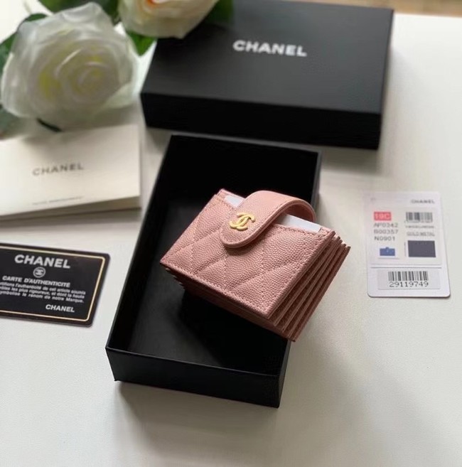 Chanel card holder AP0342 pink