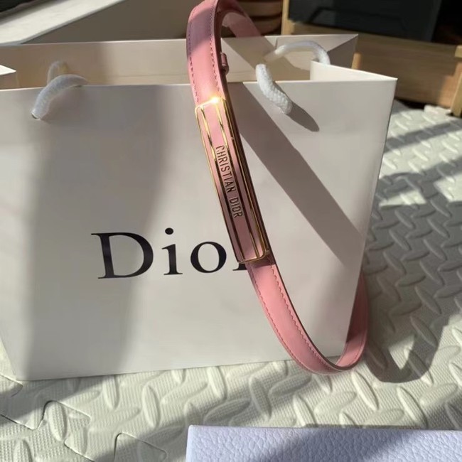 DIOR-ID BELT Raspberry Smooth Calfskin 15 MM B0109UM pink