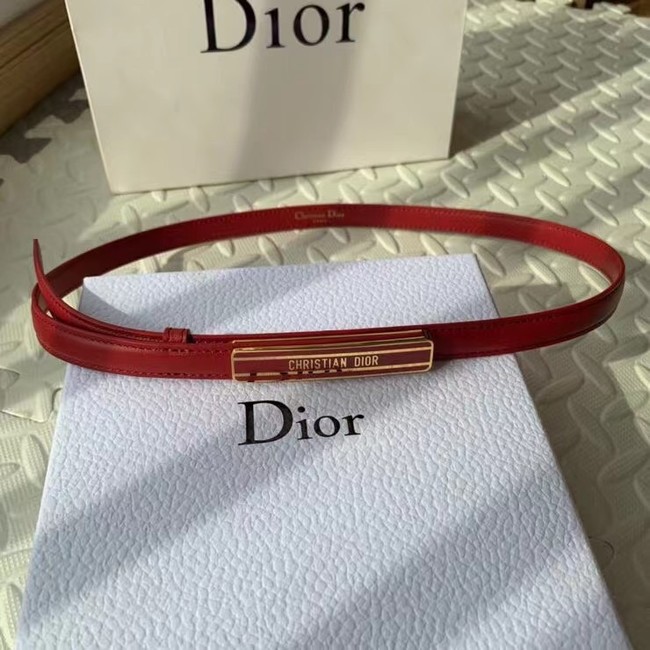 DIOR-ID BELT Raspberry Smooth Calfskin 15 MM B0109UM red