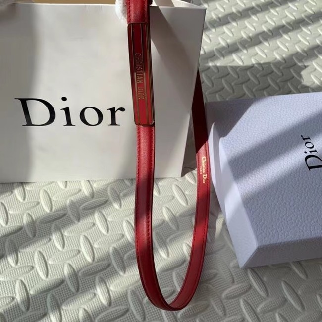 DIOR-ID BELT Raspberry Smooth Calfskin 15 MM B0109UM red