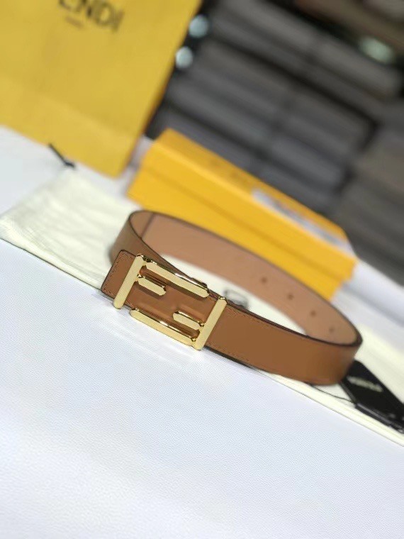 Fendi Leather Belt F2372 30mm