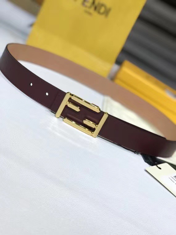 Fendi Leather Belt F2374 30mm