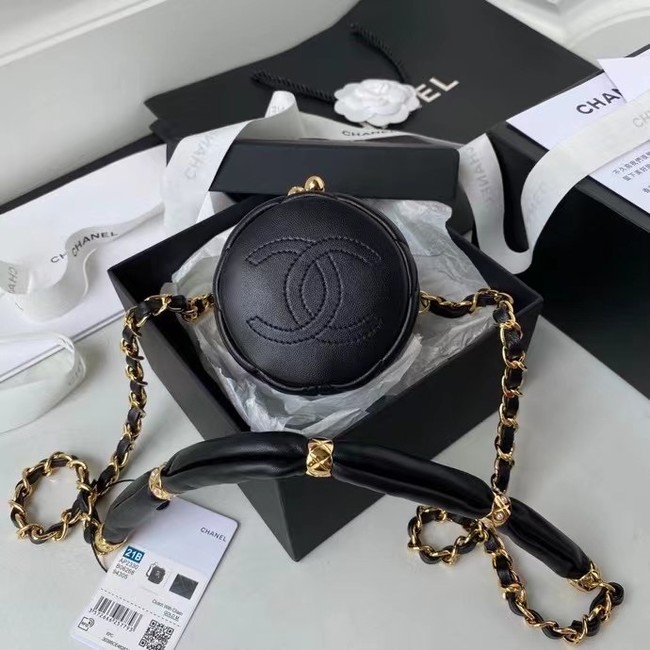 Chanel Drawstring Bag Lambskin & Gold Metal AP2330 black