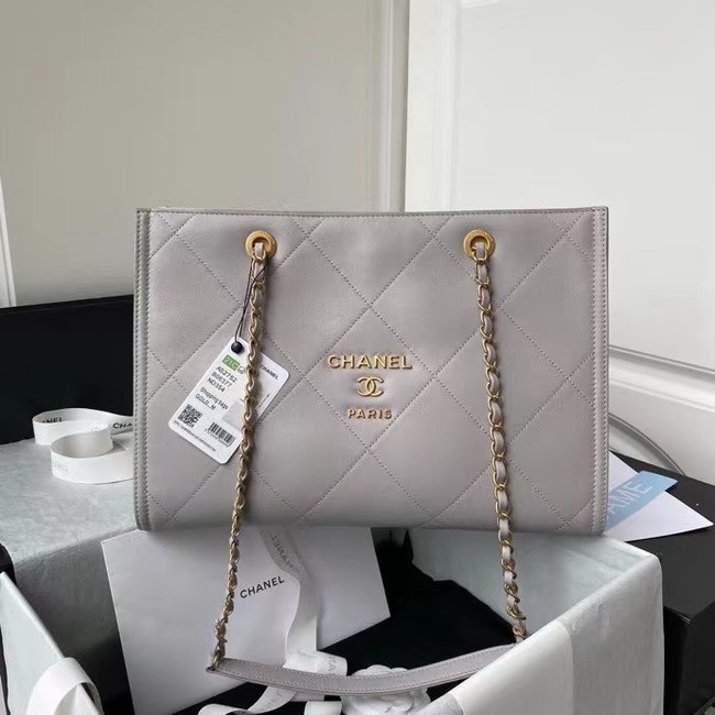 Chanel Shopping Bag Original leather AS2752 grey