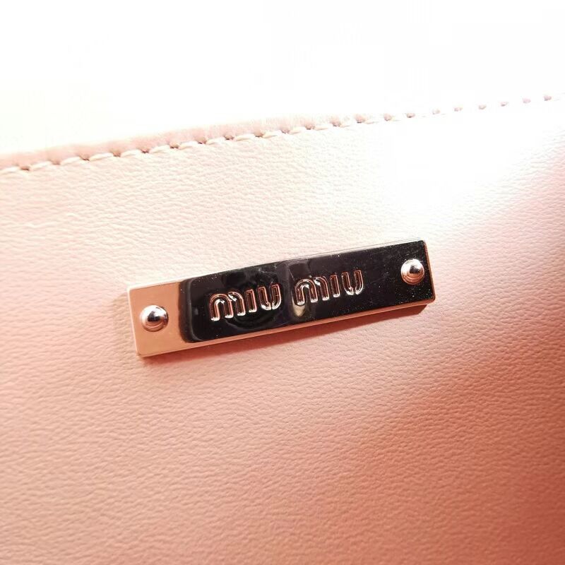 miu miu Matelasse Nappa Leather mini Shoulder Bag 5ED084 pink