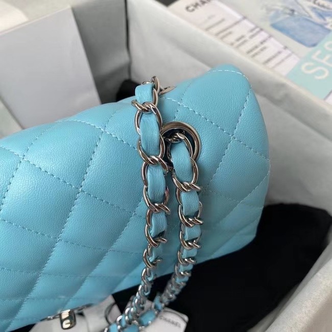 Chanel Flap Shoulder Bag Original leather 1112 sky blue