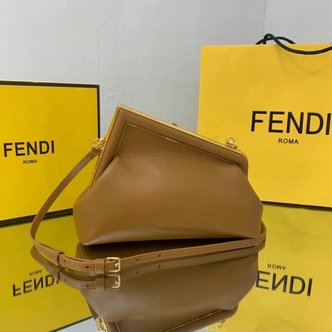 FENDI FIRST SMALL caramel leather bag 8BP129A