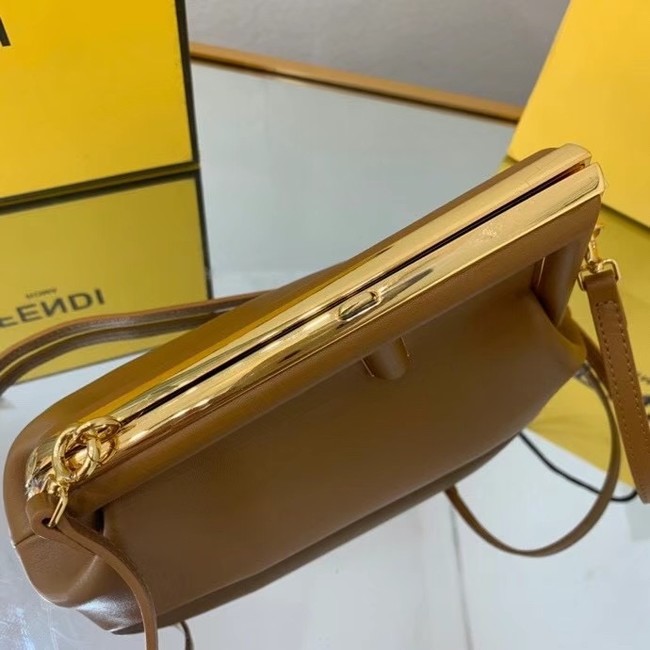 FENDI FIRST SMALL caramel leather bag 8BP129A