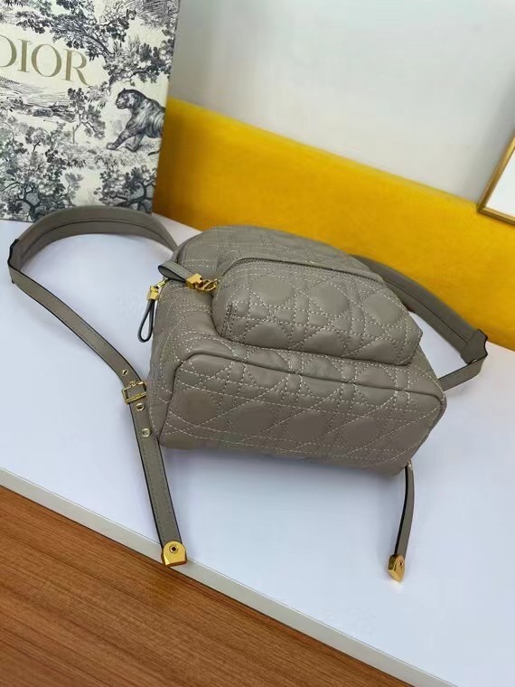 SMALL DIOR BACKPACK Cannage Lambskin M9222U Taupe