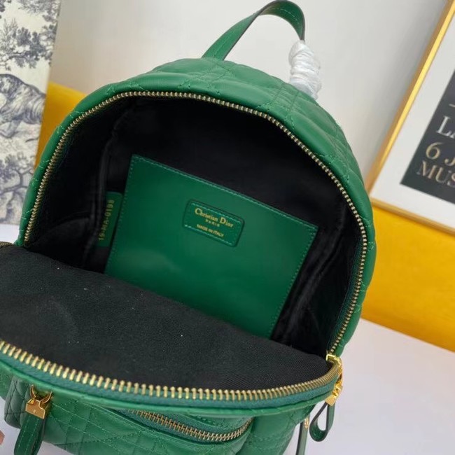 SMALL DIOR BACKPACK Cannage Lambskin M9222U green