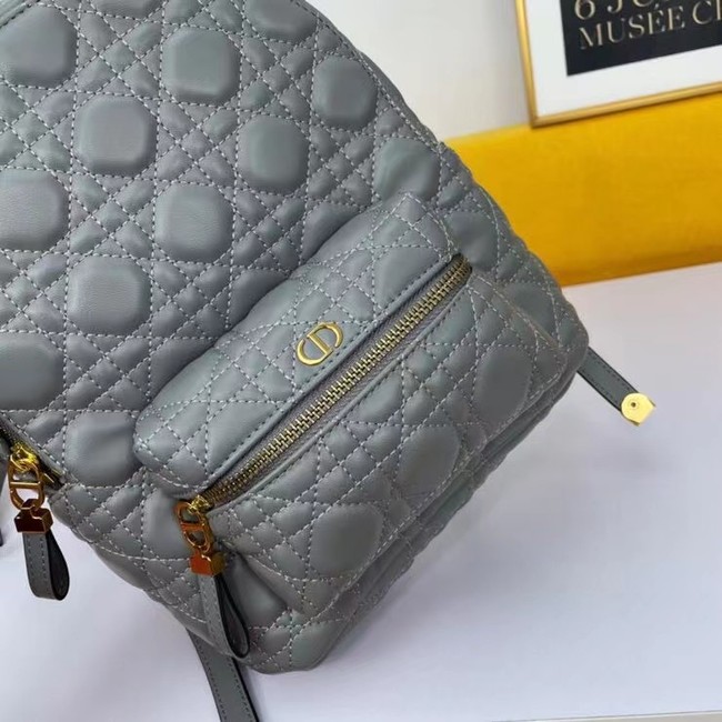 SMALL DIOR BACKPACK Cannage Lambskin M9222U grey