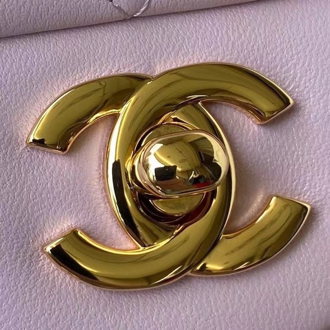 chanel classic handbag Lambskin & gold Metal A01112 pink