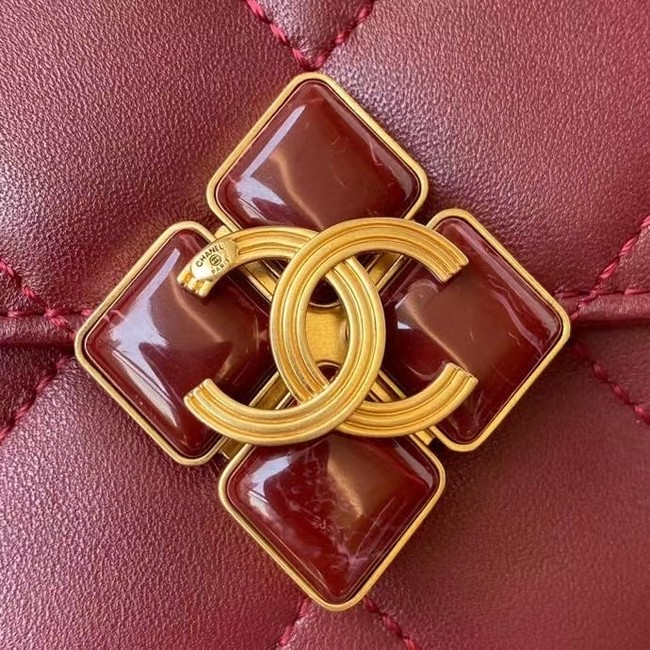 Chanel Flap Shoulder Bag Original leather AS2633 Wine