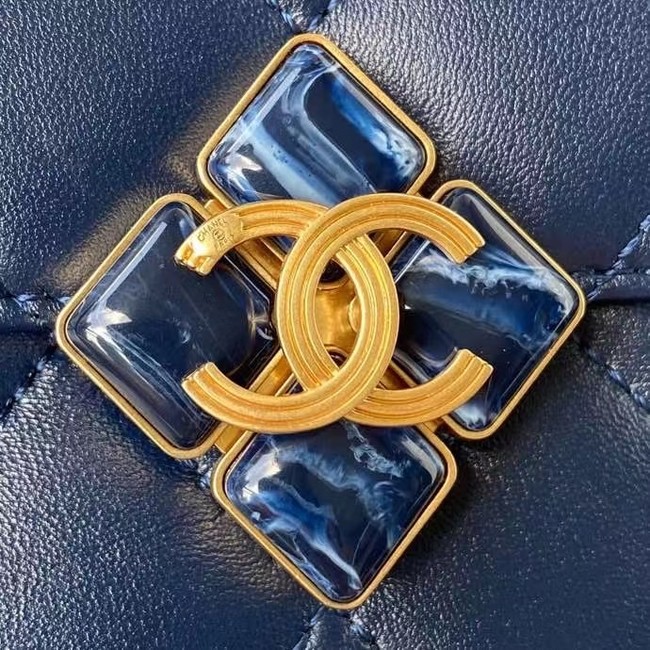 Chanel Flap Shoulder Bag Original leather AS2634 blue