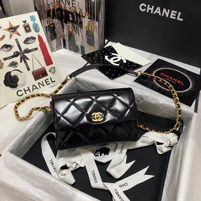 Chanel Flap Shoulder Bag Original leather AS9957 black