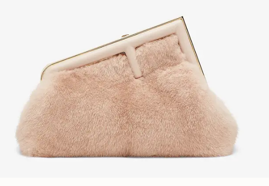 FENDI FIRST SMALL Pink mink bag 8BP129A