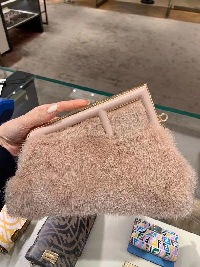 FENDI FIRST SMALL Pink mink bag 8BP129A