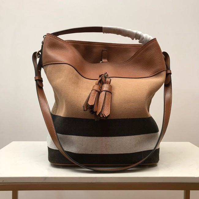 BurBerry Leather Shoulder Bag 3982 brown