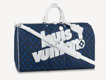 Louis Vuitton KEEPALL BANDOULIERE 55 M45874 Blue