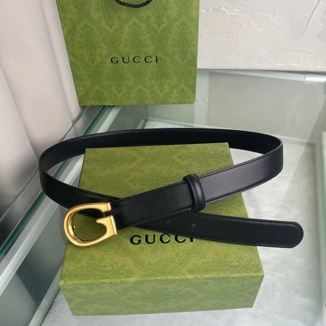 Gucci Thin belt with G buckle 655567 leather