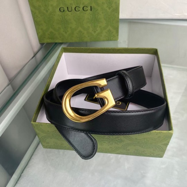 Gucci Thin belt with G buckle 655567 leather