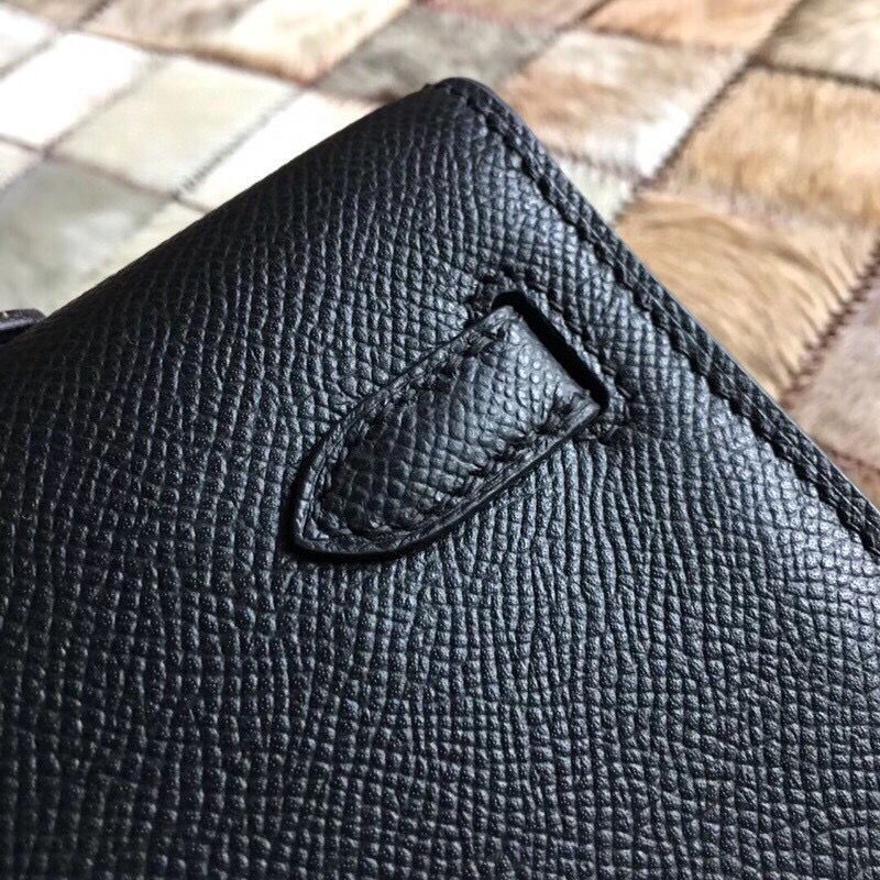 Hermes Kelly 31cm Clutch Original Epsom Leather KL31 Black