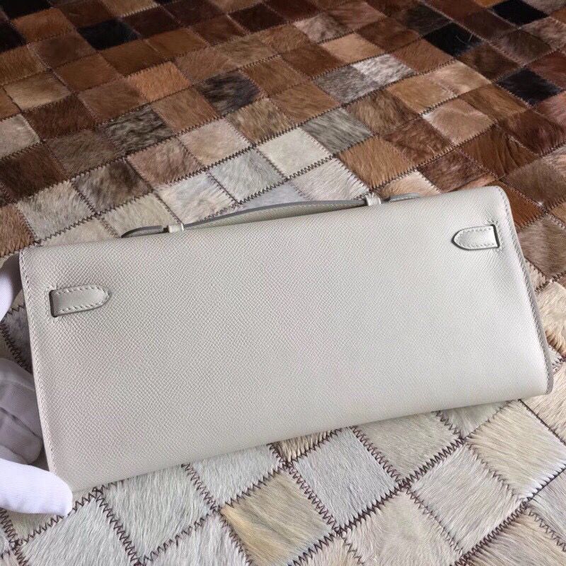 Hermes Kelly 31cm Clutch Original Epsom Leather KL31 White