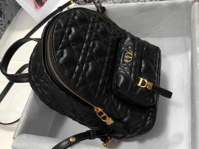 MINI DIOR BACKPACK Cannage Lambskin M9222 black