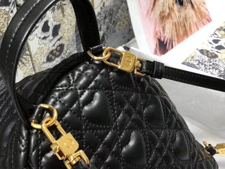 MINI DIOR BACKPACK Cannage Lambskin M9222 black