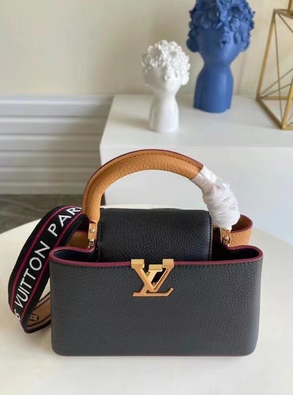 Louis Vuitton CAPUCINES Original Leather PM M48865 black 