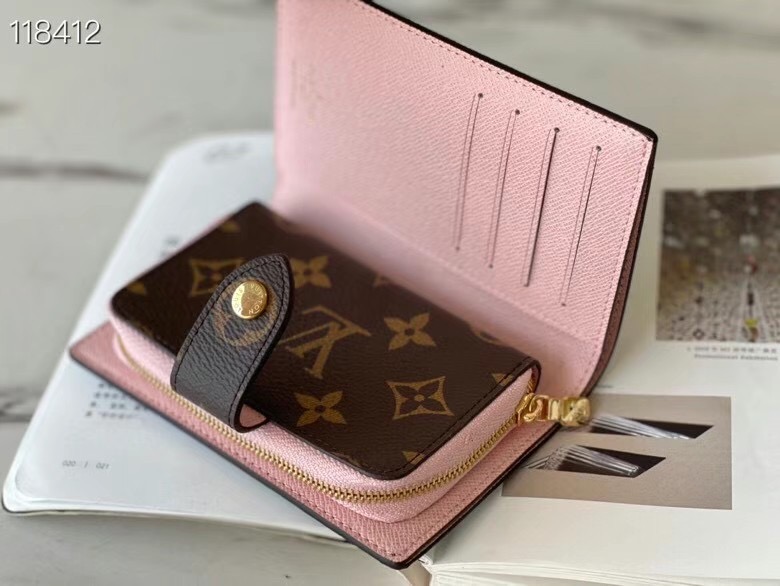 Louis Vuitton Monogram coated canvas JULIETTE WALLET N60381 pink