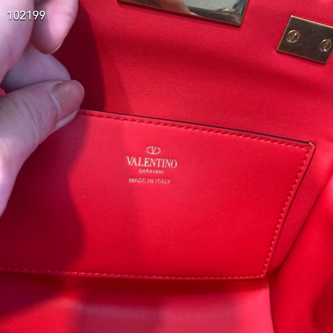 VALENTINO Origianl leather shoulder bag V4273 red