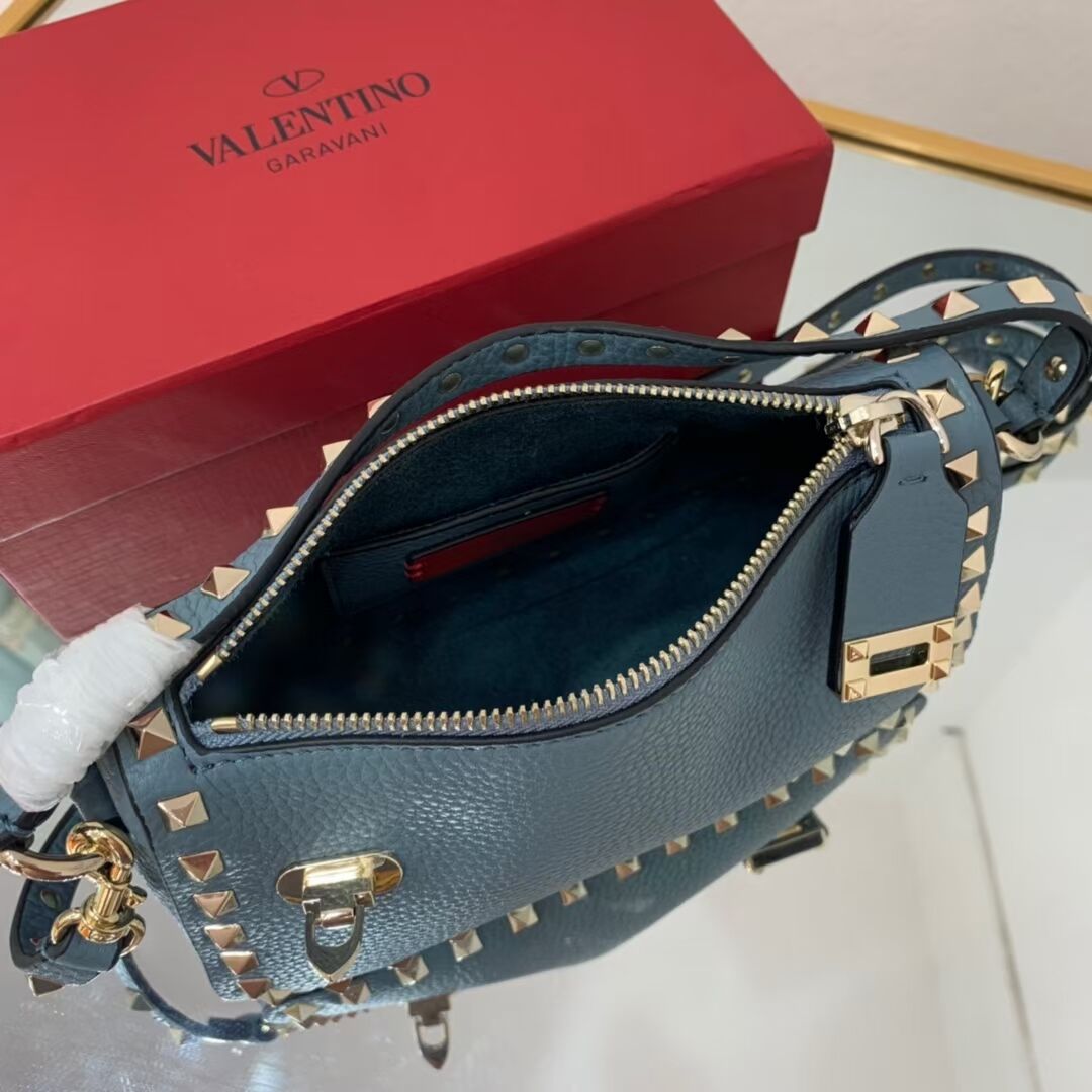 VALENTINO Origianl leather shoulder bag V4700 blue