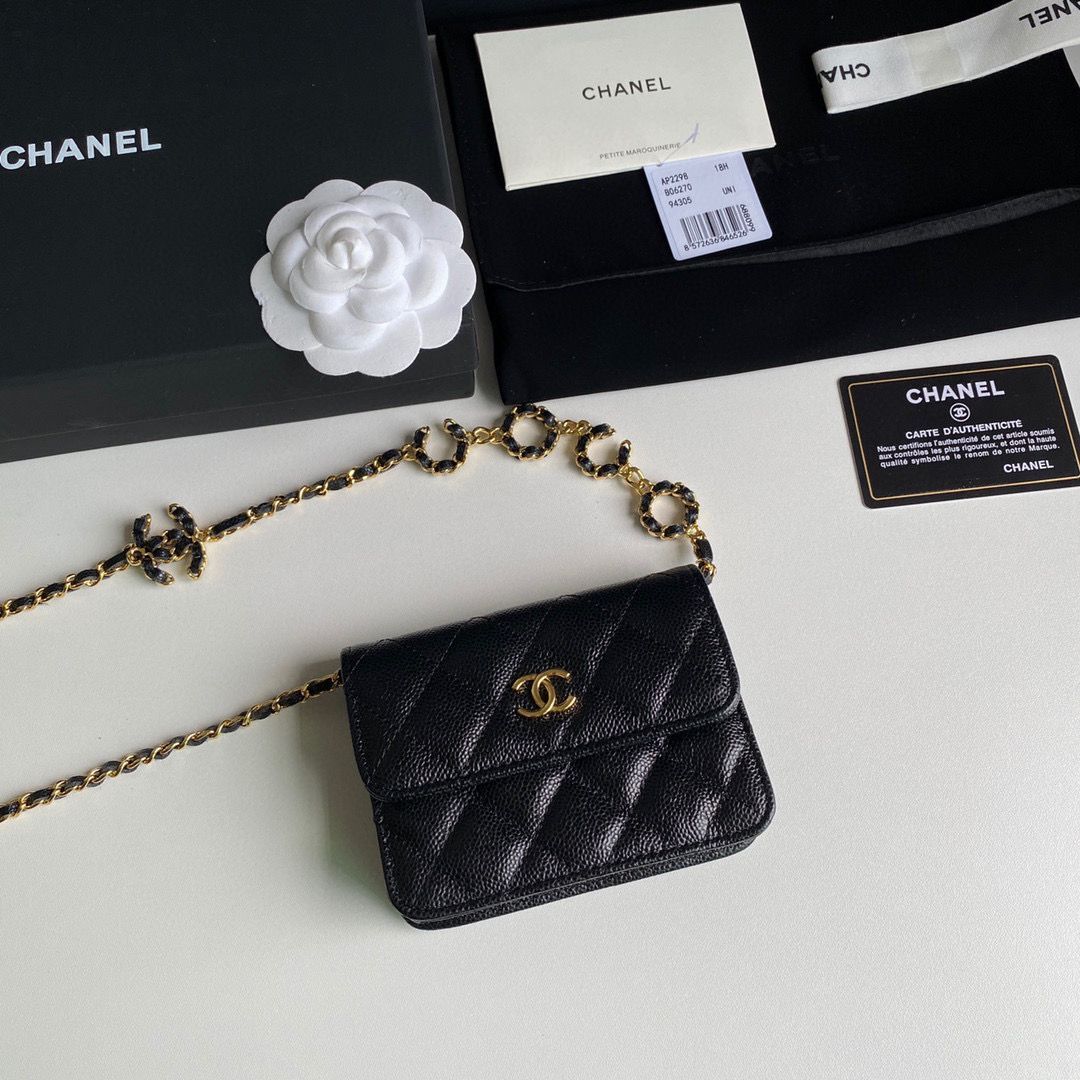 Chanel WOC Belt Bag Original Caviar Leather 2306 Black