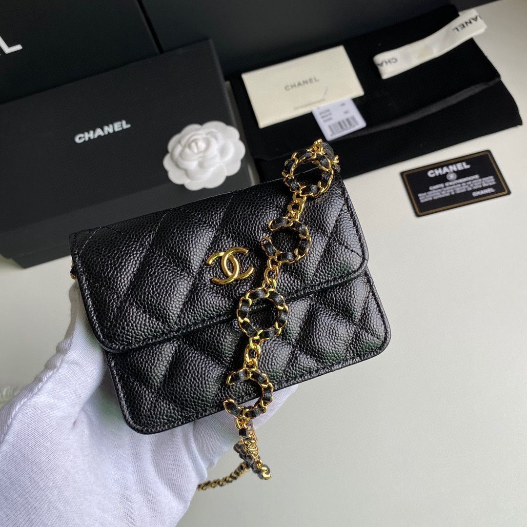 Chanel WOC Belt Bag Original Caviar Leather 2306 Black