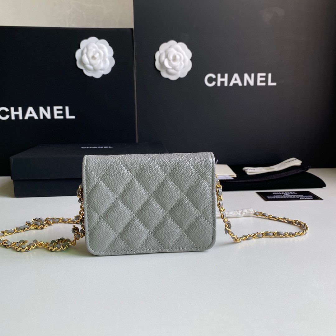 Chanel WOC Belt Bag Original Caviar Leather 2306 Gray