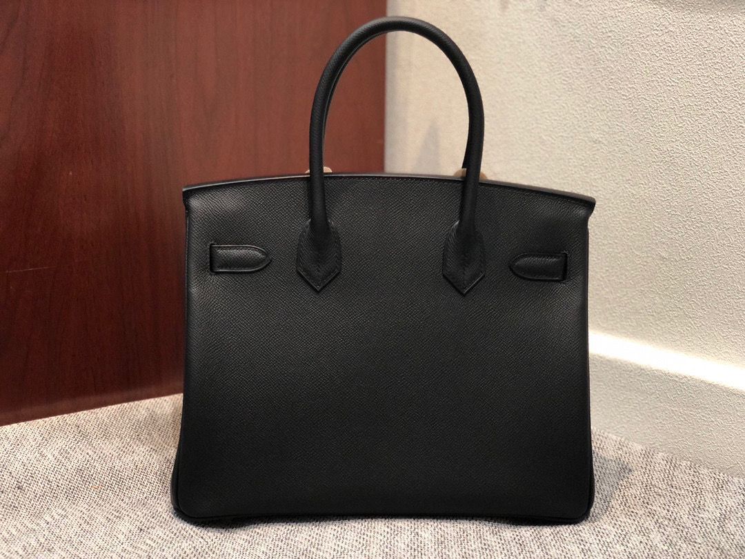 Hermes Birkin Bag Original Epsom Leather 30CM 17825 Black