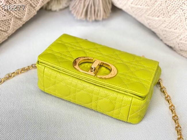 Dior SMALL DIOR CARO BAG Soft Cannage Calfskin M9241 lemon