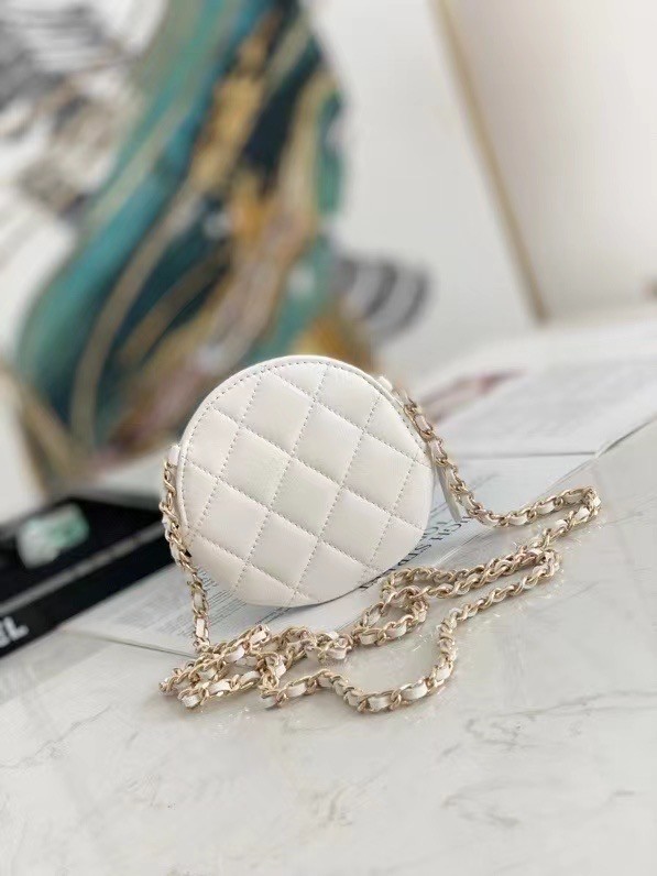 Chanel mini Shoulder Bag Original leather 82121 white