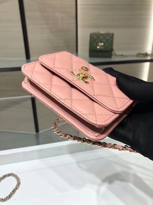 Chanel mini Flap Shoulder Bag Original leather AP2301 pink