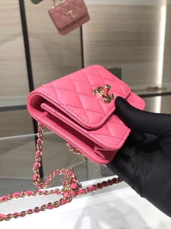 Chanel mini Flap Shoulder Bag Original leather AP2301 rose