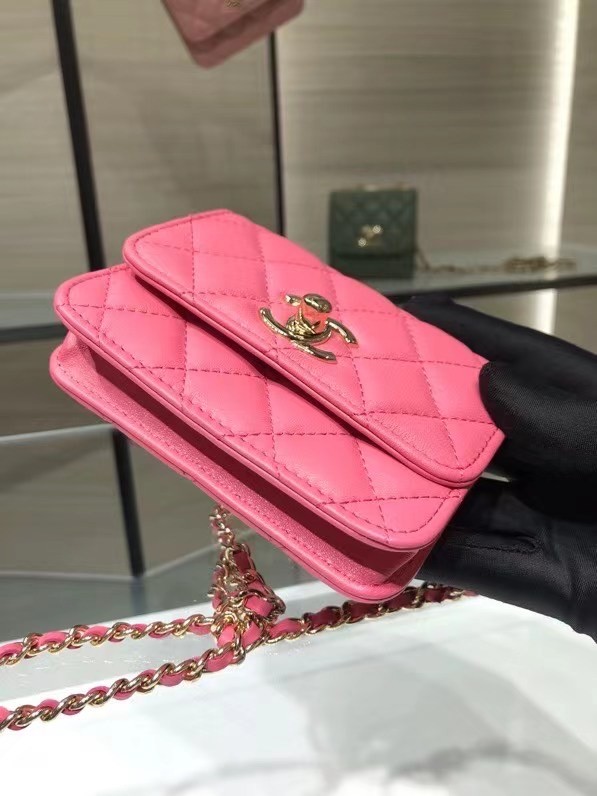 Chanel mini Flap Shoulder Bag Original leather AP2301 rose