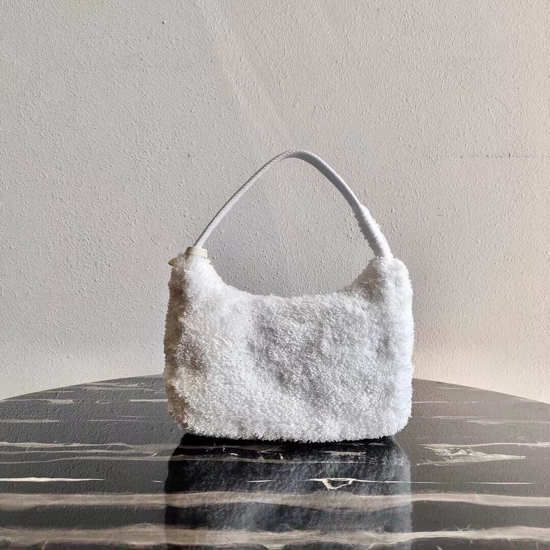 Prada Re-Edition 2000 terry mini-bag 1NE515 white