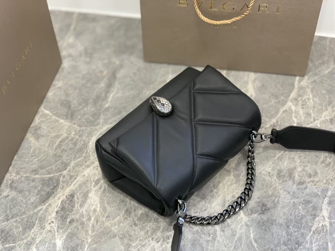 Bvlgari Serpenti Forever leather crossbody bag B219069 black