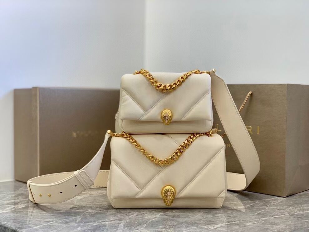 Bvlgari Serpenti Forever leather crossbody bag B219069 cream