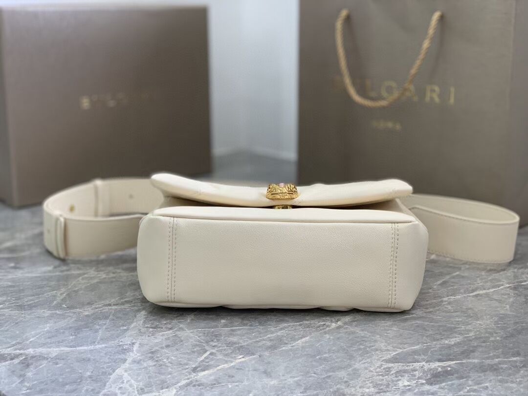 Bvlgari Serpenti Forever leather crossbody bag B219069 cream