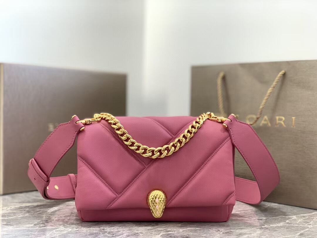 Bvlgari Serpenti Forever leather crossbody bag B219069 rose